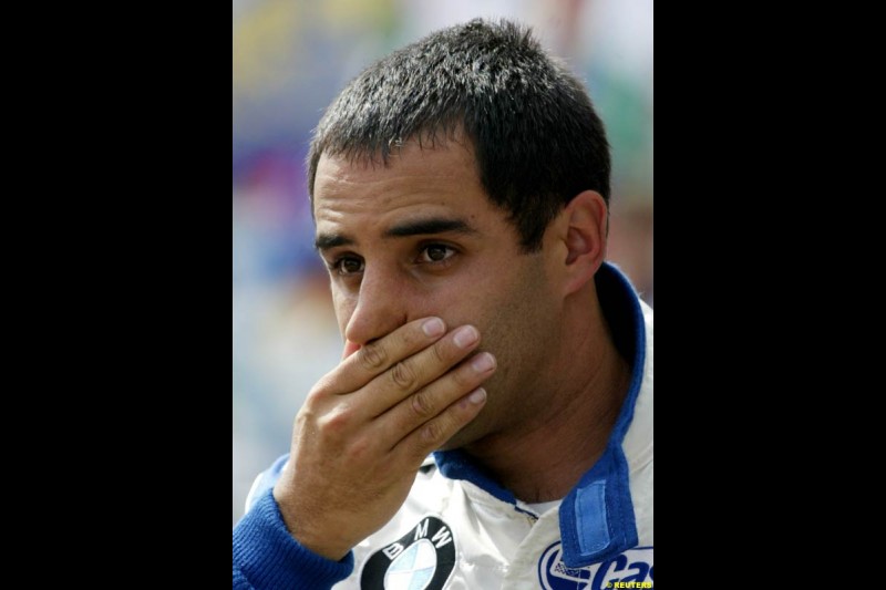 Juan Pablo Montoya. Brazilian Grand Prix Saturday qualifying at Interlagos. Sao Paulo, April 5th 2003.