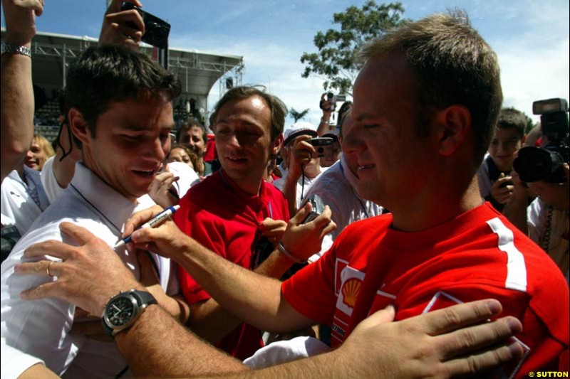 Saturday practice for the Brazilian Grand Prix. Interlagos, Sao Paulo, April 5th 2003.