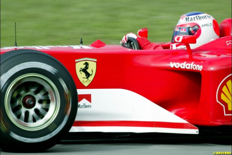 Saturday practice for the Brazilian Grand Prix. Interlagos, Sao Paulo, April 5th 2003.