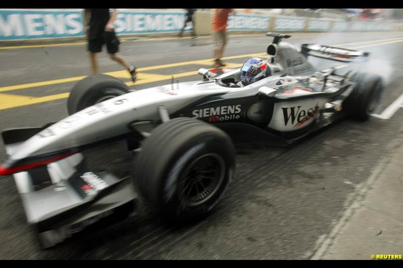 Saturday practice for the Brazilian Grand Prix. Interlagos, Sao Paulo, April 5th 2003.