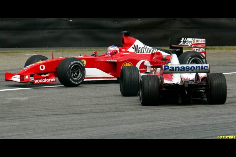 Saturday practice for the Brazilian Grand Prix. Interlagos, Sao Paulo, April 5th 2003.