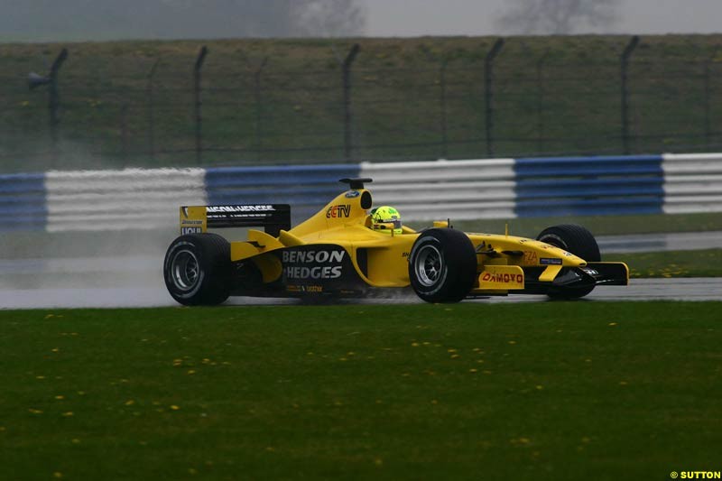 Ralph Firman, Jordan. Silverstone testing, England. April 24th 2003.