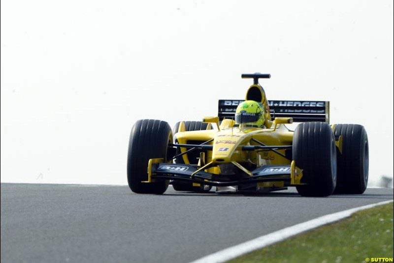 Ralph Firman, Jordan, during testing at the Silverstone circuit. 23th April, 2003.