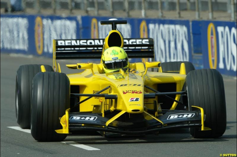 Ralph Firman, Jordan, during testing at the Silverstone circuit. 23th April, 2003.
