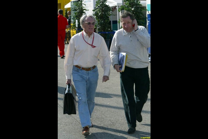 San Marino Grand Prix preparations at the Imola circuit, Italy. 17th April, 2003.