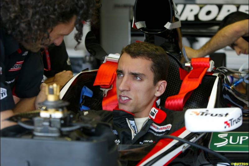 San Marino Grand Prix preparations at the Imola circuit, Italy. 17th April, 2003.