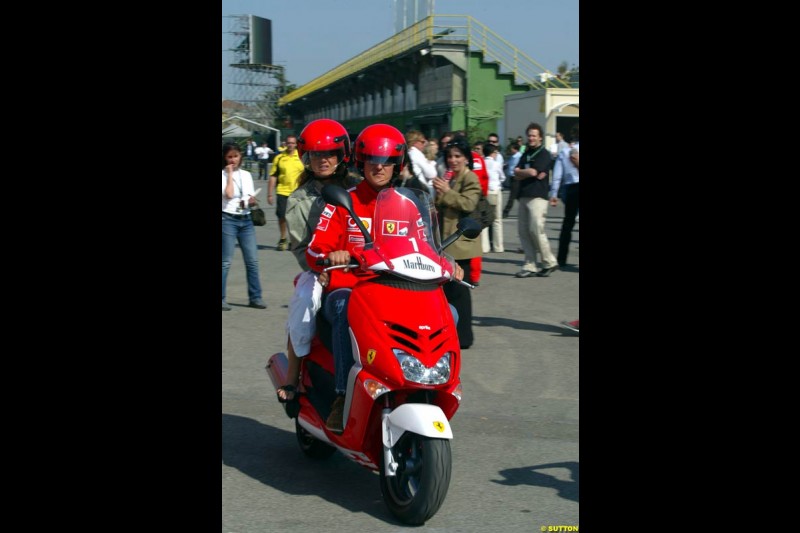 San Marino Grand Prix preparations at the Imola circuit, Italy. 17th April, 2003.