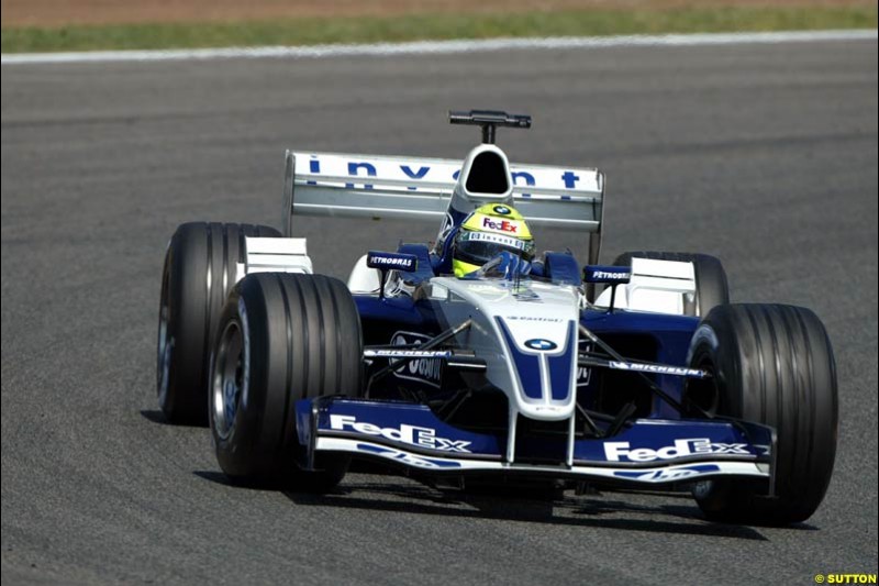 Ralf Schumacher, Williams. Friday, Spanish Grand Prix at the Circuit de Catalunya. Barcelona, Spain. May 2nd 2003.