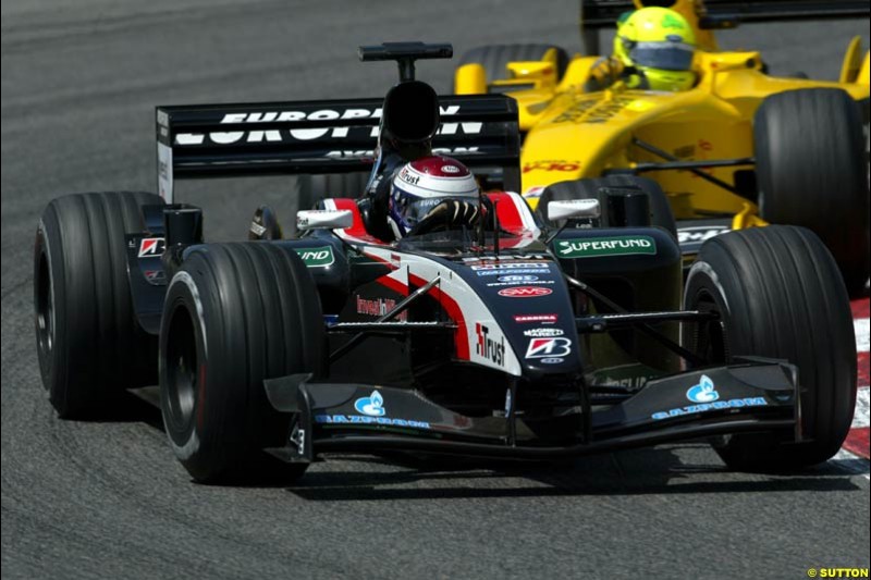 Jos Verstappen, Minardi. Spanish Grand Prix. Circuit de Catalunya, Barcelona, Spain. May 4th 2003.
