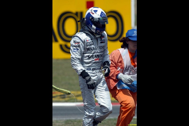 David Coulthard, McLaren. Spanish Grand Prix. Circuit de Catalunya, Barcelona, Spain. May 4th 2003.