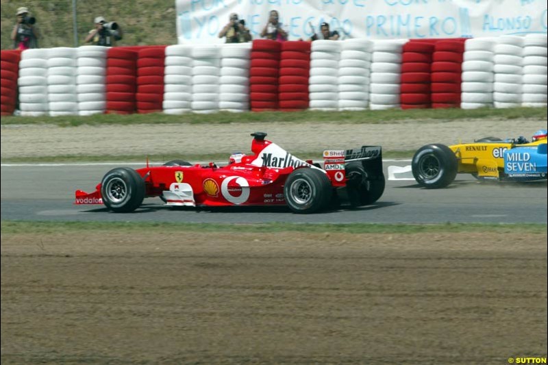 Rubens Barrichello, Ferrari. Spanish Grand Prix. Circuit de Catalunya, Barcelona, Spain. May 4th 2003.