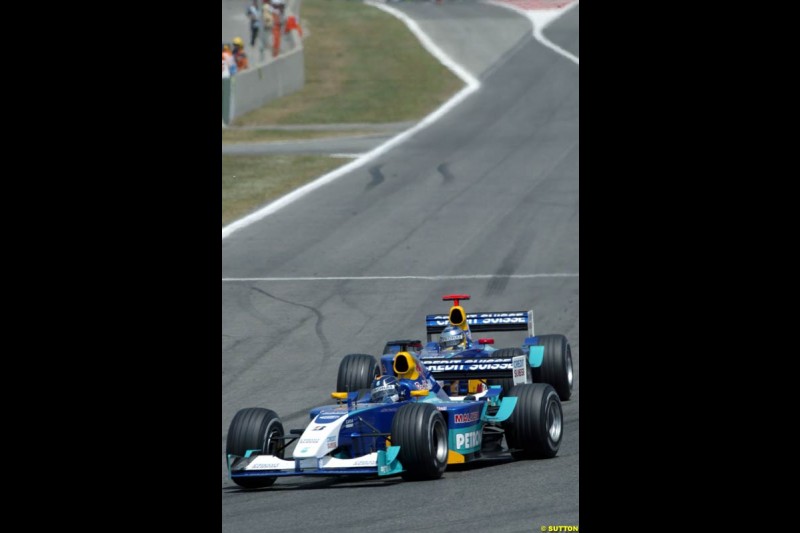 The two Saubers. Spanish Grand Prix. Circuit de Catalunya, Barcelona, Spain. May 4th 2003.