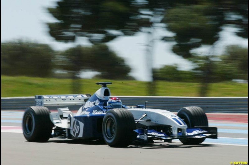 Marc Gene, Williams, during testing at the Paul Ricard circuit in France. 20th May, 2003.