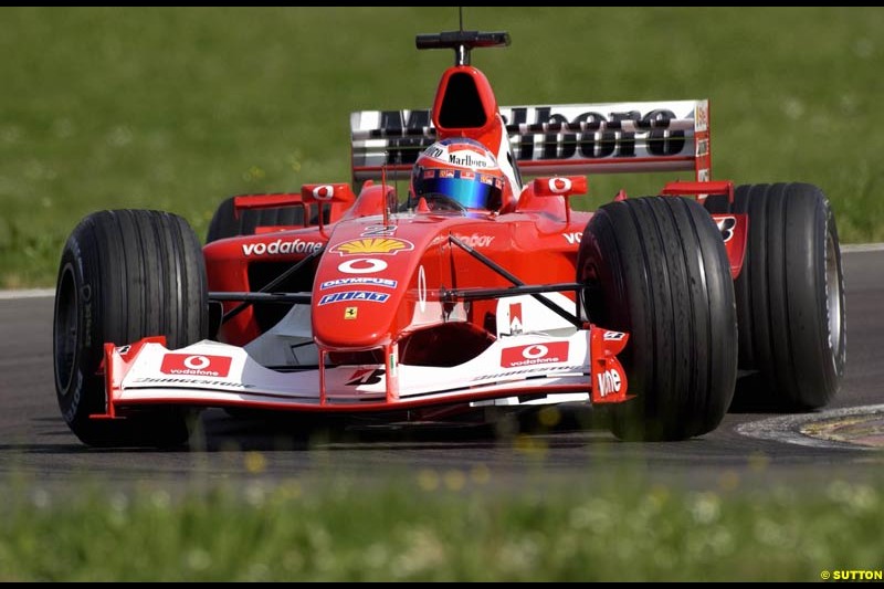 Ferrari's testing at Fiorano, Italy. May 8th 2003.