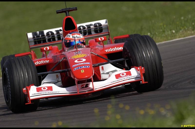 Ferrari's testing at Fiorano, Italy. May 8th 2003.