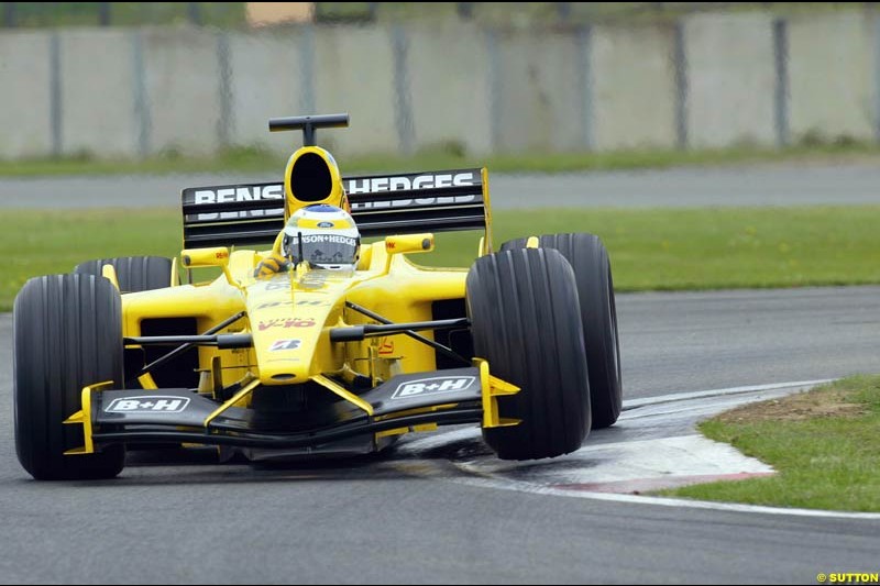 Jordan's testing at Silverstone, England. May 8th 2003.