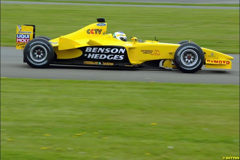 Jordan's testing at Silverstone, England. May 8th 2003.