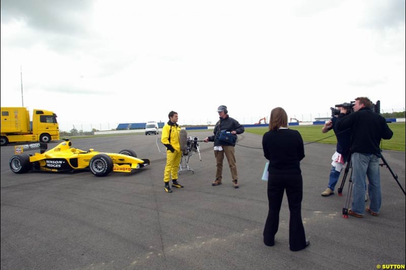 Jordan's testing at Silverstone, England. May 8th 2003.
