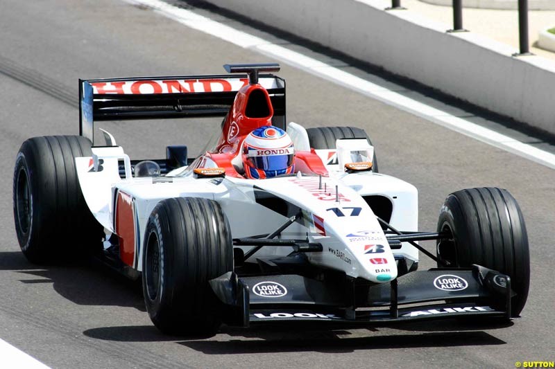 Testing at Paul Ricard, France. May 8th 2003.