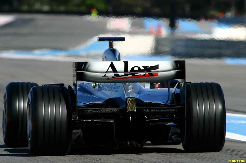 Testing at Paul Ricard, France. May 8th 2003.