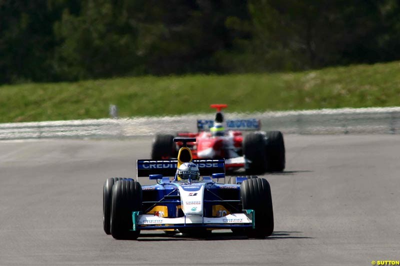 Testing at Paul Ricard, France. May 8th 2003.
