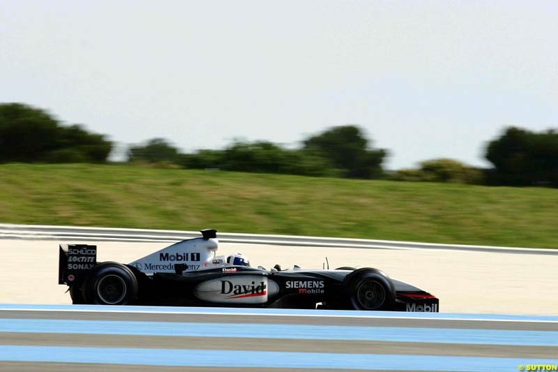 Testing at Paul Ricard, France. May 8th 2003.
