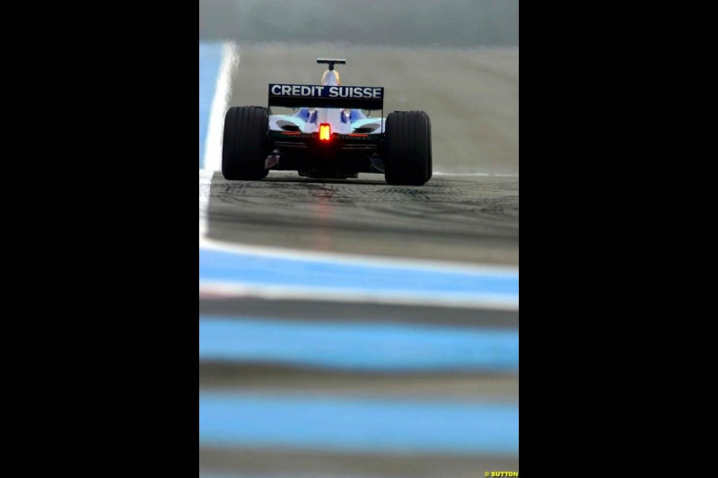 Heinz Harald Frentzen, Sauber. Testing at Paul Ricard, France. May 7th 2003.