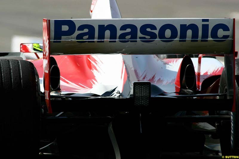 Ricardo Zonta, Toyota. Testing at Paul Ricard, France. May 6th 2003.