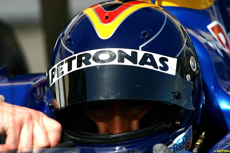 Heinz Harald Frentzen, Sauber. Testing at Paul Ricard, France. May 6th 2003.