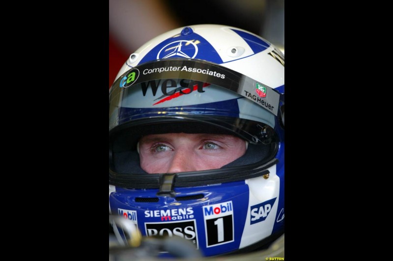 David Coulthard, McLaren, during qualifying for the Austrian Grand Prix. A1-Ring, Spielberg, Austria. May 17th 2003.