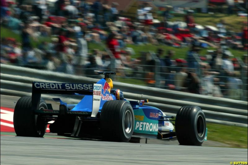 Heinz-Harald Frentzen, Sauber. Austrian Grand Prix. A1-Ring, Spielberg, Austria. May 17th 2003.