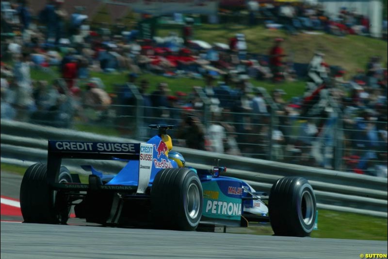 Nick Heidfeld, Sauber. Austrian Grand Prix. A1-Ring, Spielberg, Austria. May 17th 2003.