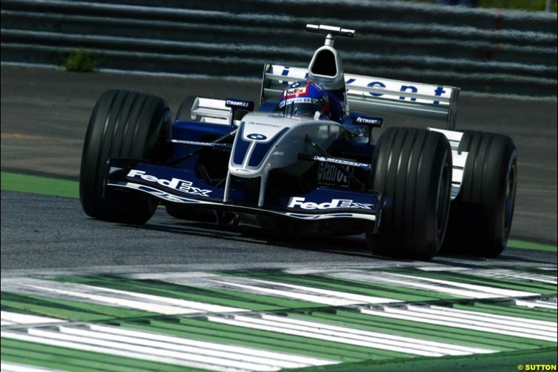 Juan Pablo Montoya, WIlliams. Austrian Grand Prix. A1-Ring, Spielberg, Austria. May 17th 2003.