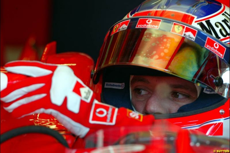 Rubens Barrichello, Ferrari. Austrian Grand Prix. A1-Ring, Spielberg, Austria. May 17th 2003.
