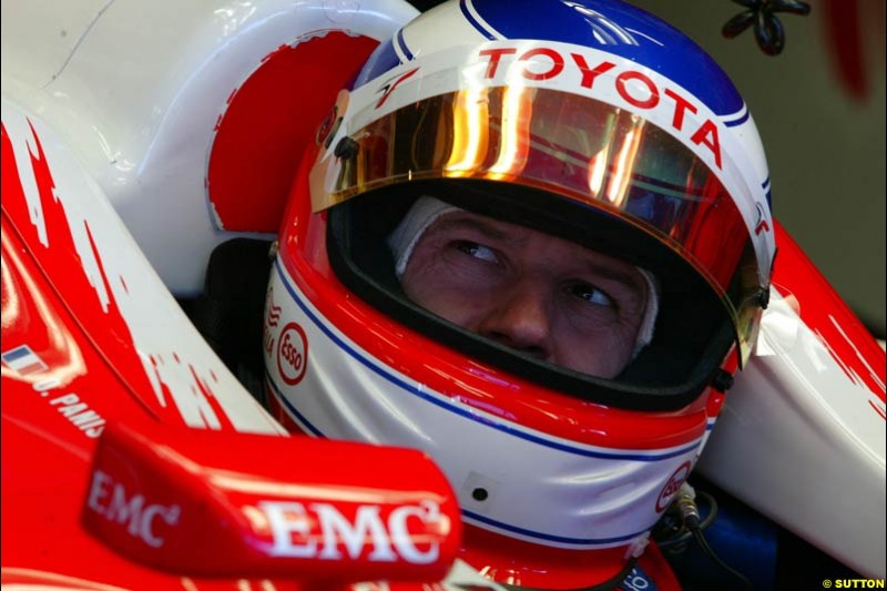 Olivier Panis, Toyota. Austrian Grand Prix. A1-Ring, Spielberg, Austria. May 17th 2003.