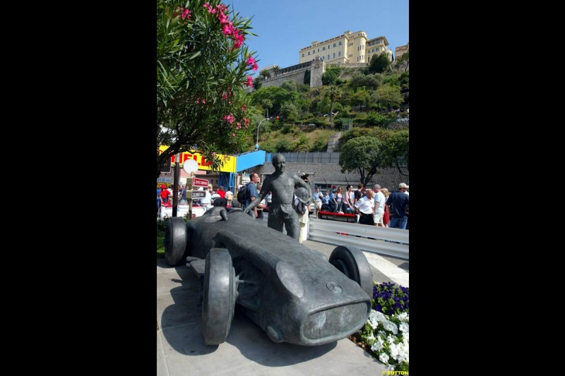 Preparations for the Monaco Grand Prix at the Monte Carlo circuit. 28th May, 2003.