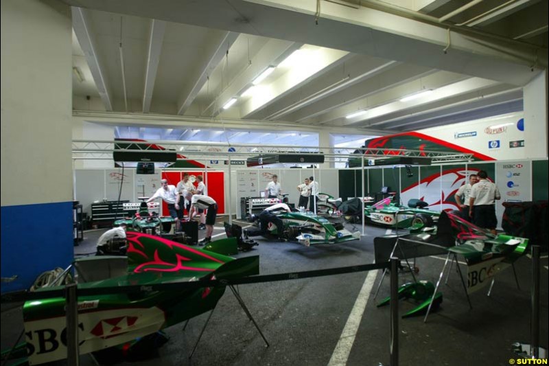 Preparations for the Monaco Grand Prix at the Monte Carlo circuit. 28th May, 2003.