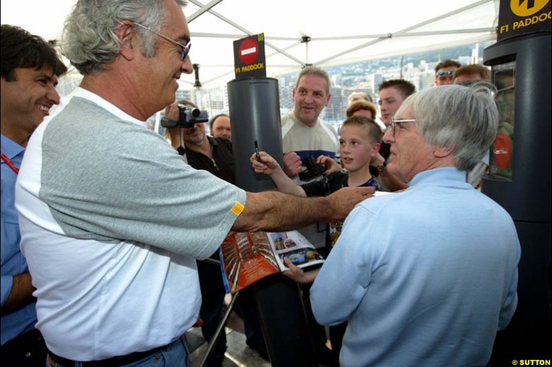 Preparations for the Monaco Grand Prix at the Monte Carlo circuit. 28th May, 2003.