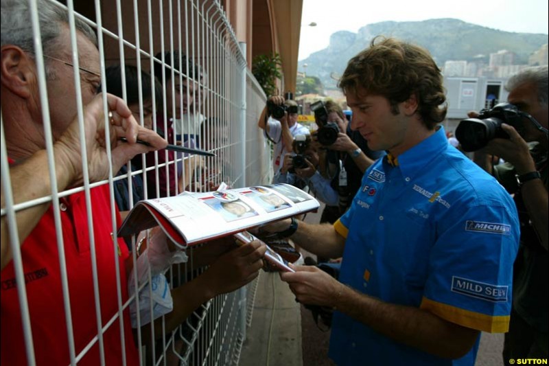 Preparations for the Monaco Grand Prix at the Monte Carlo circuit. 28th May, 2003.