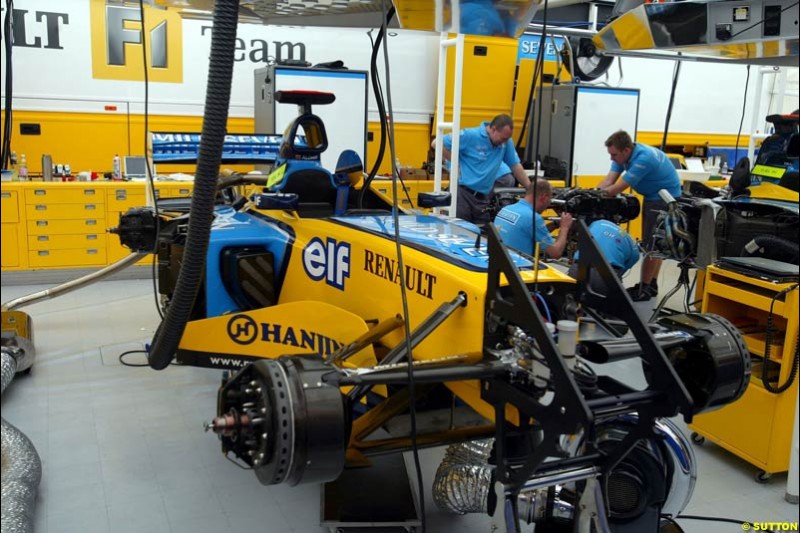 Preparations for the Monaco Grand Prix at the Monte Carlo circuit. 28th May, 2003.