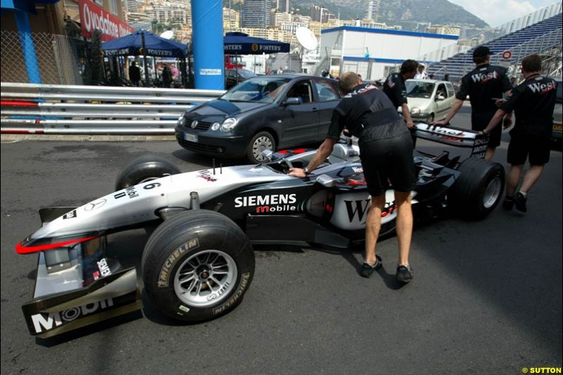 Monaco Grand Prix preparations at the Monte Carlo circuit. 28th May, 2003.