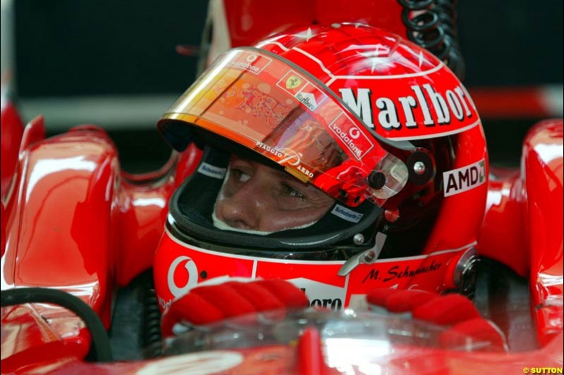 Michael Schumacher, Ferrari. Thursday, Monaco Grand Prix. Monte Carlo, May 29th 2003.