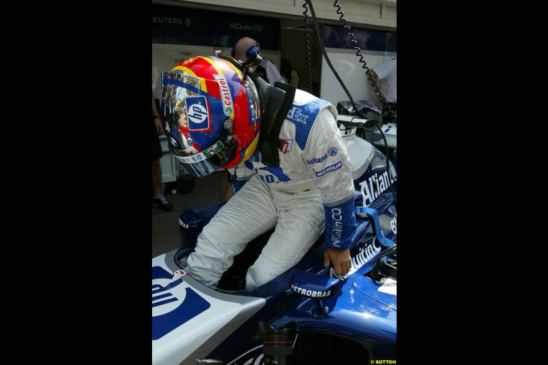 Juan Pablo Montoya, Williams. Thursday, Monaco Grand Prix. Monte Carlo, May 29th 2003.