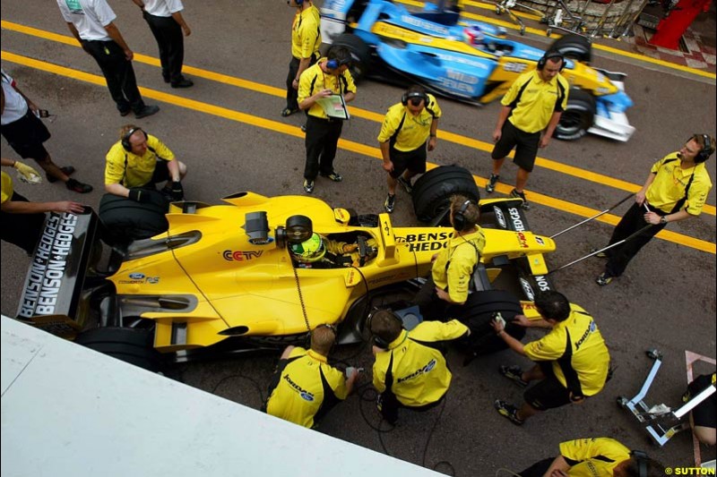 Jordan. Thursday practice, Monaco Grand Prix. Monte Carlo, May 29th 2003.