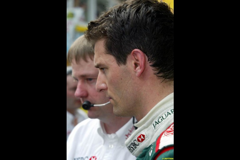 Mark Webber, Jaguar. Thursday practice, Monaco Grand Prix. Monte Carlo, May 29th 2003.