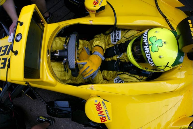 Ralph Firman, Jordan. Thursday practice, Monaco Grand Prix. Monte Carlo, May 29th 2003.