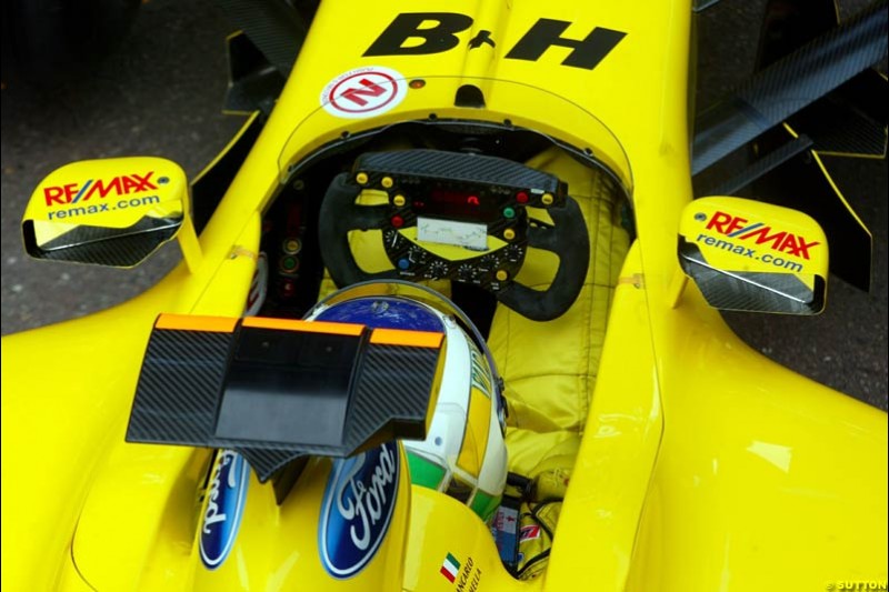 Giancarlo Fisichella, Jordan. Thursday practice, Monaco Grand Prix. Monte Carlo, May 29th 2003.