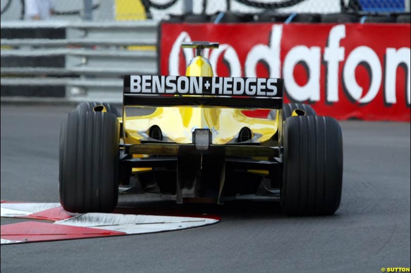 Jordan. Thursday practice, Monaco Grand Prix. Monte Carlo, May 29th 2003.