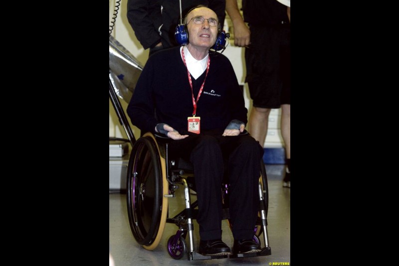 Frank Williams, Williams Team Principal. Canadian Grand Prix, Montreal, Saturday, June 14th 2003.
