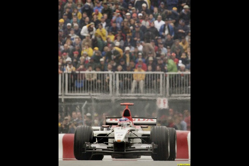 Jacques Villeneue, BAR. Canadian Grand Prix, Montreal, Saturday, June 14th 2003.
